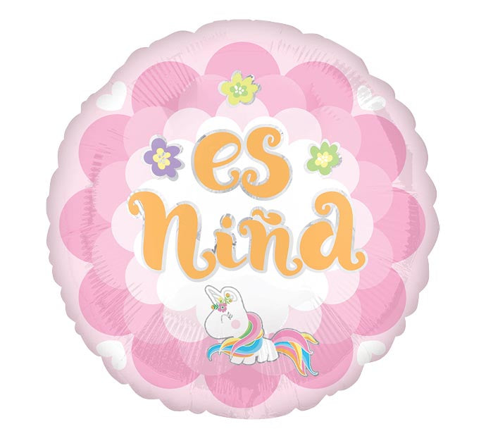 17" PKG ES NINA BABY GIRL BALLOON