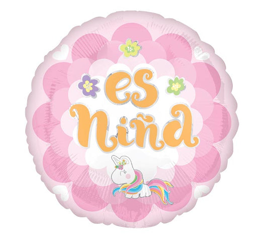 17" PKG ES NINA BABY GIRL BALLOON