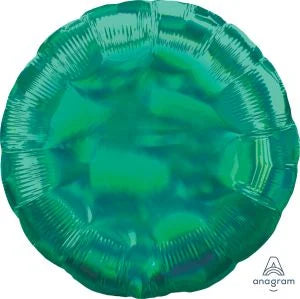 18" Iridescent Green Circle Flat Balloon