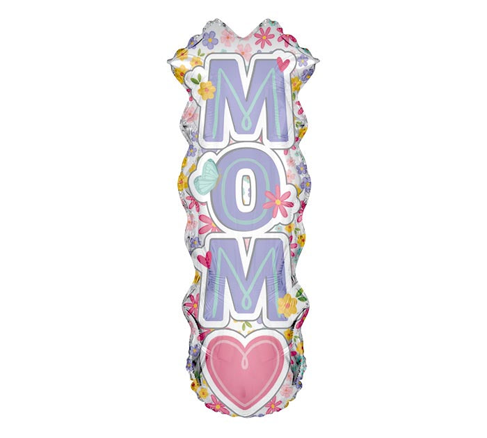 28" PKG MOM FLORAL STACKED LETTERS SHAPE