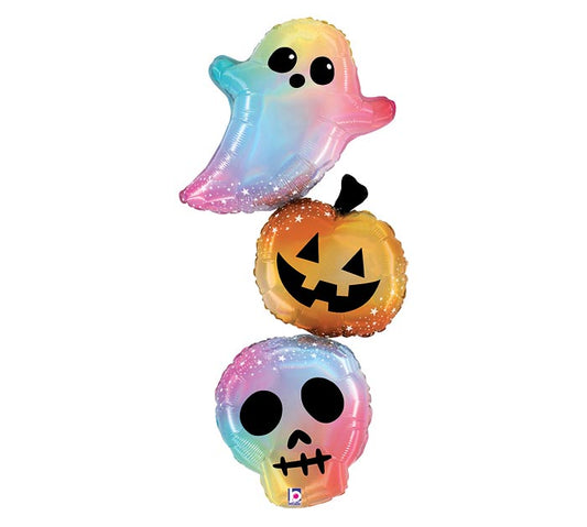 41"PKG OPAL PASTEL HALLOWEEN TRIO HOLOGRAPHIC BALLOON