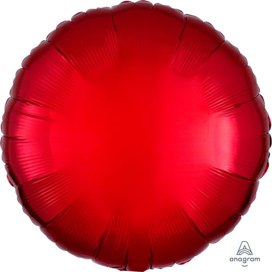 18" Metallic Red Circle Balloon