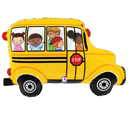 29"PKG SCHOOL BUS WITH CHILDREN SHAPE