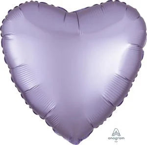 18" Satin Luxe Pastel Lilac Heart Balloon