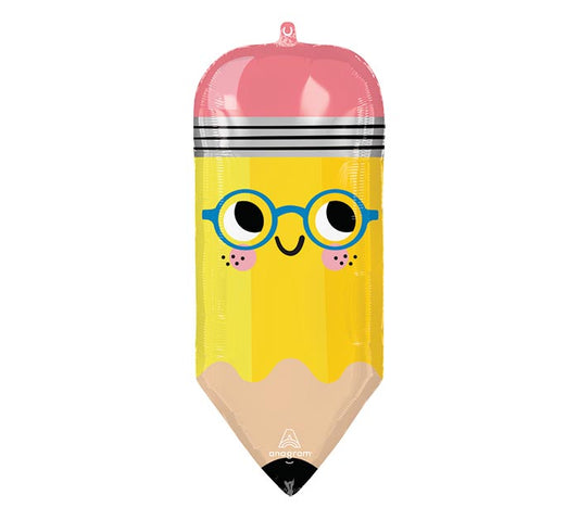 31" PKG SCH WRITE ON PENCIL SUPERSHAPE