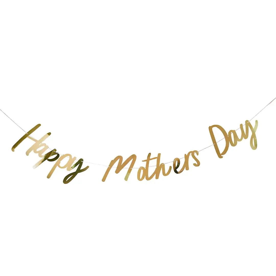 Gold 'Happy Mother'S' Day' Banner 2M