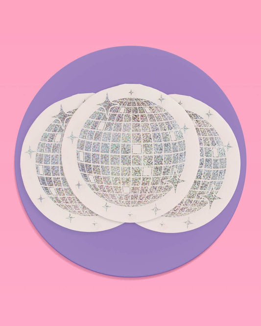 Shimmer Disco Ball Napkins, Birthday, Bach, NYE