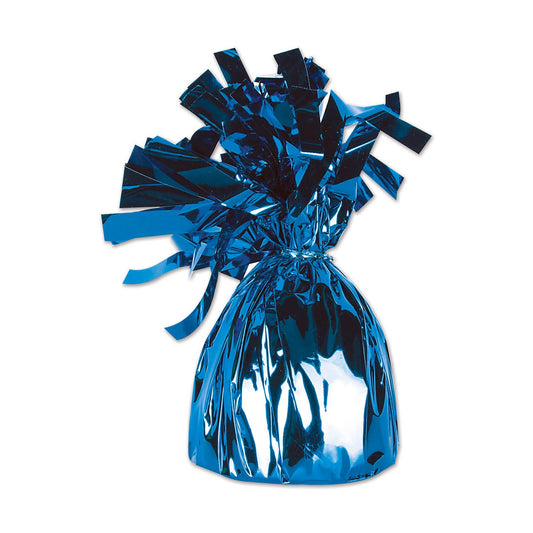 Metallic Wrapped Balloon Weight - Blue, 6 oz
