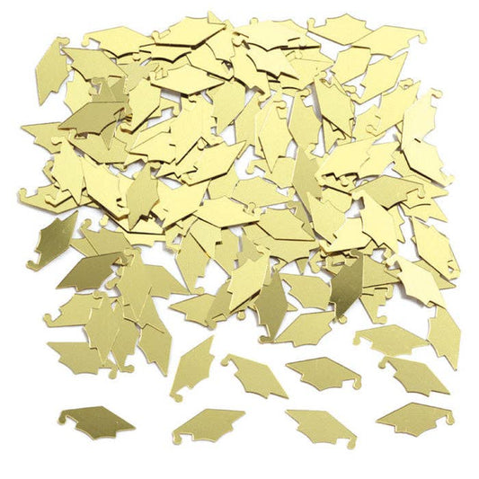 Gold Mortarboard Graduation Confetti, 0.5 Ounce Package