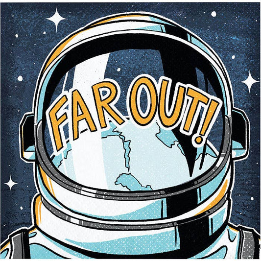 Space Skater Beverage Napkins, 16/Pkg