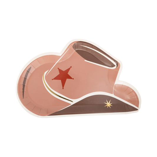 PLCTS40 - Cowboy Tan Hat Shaped Plate