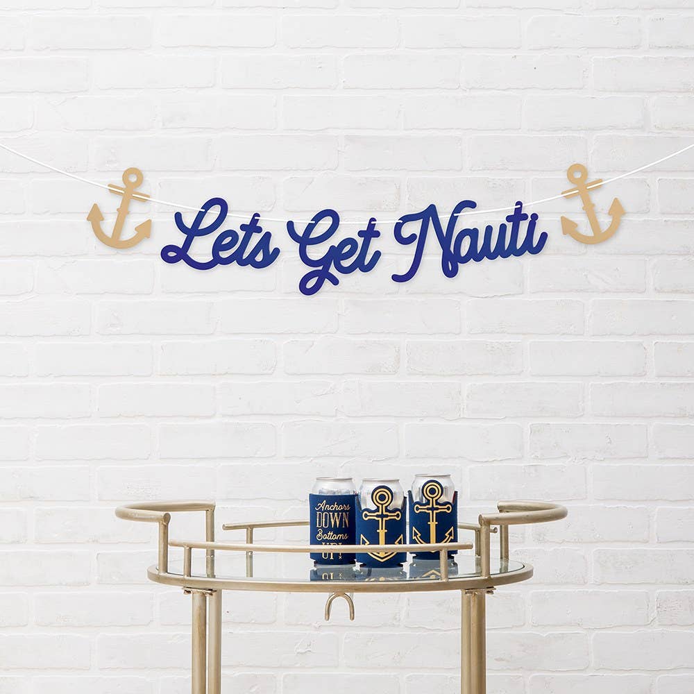Paper Bachelorette Party Banner - Let’s Get Nauti