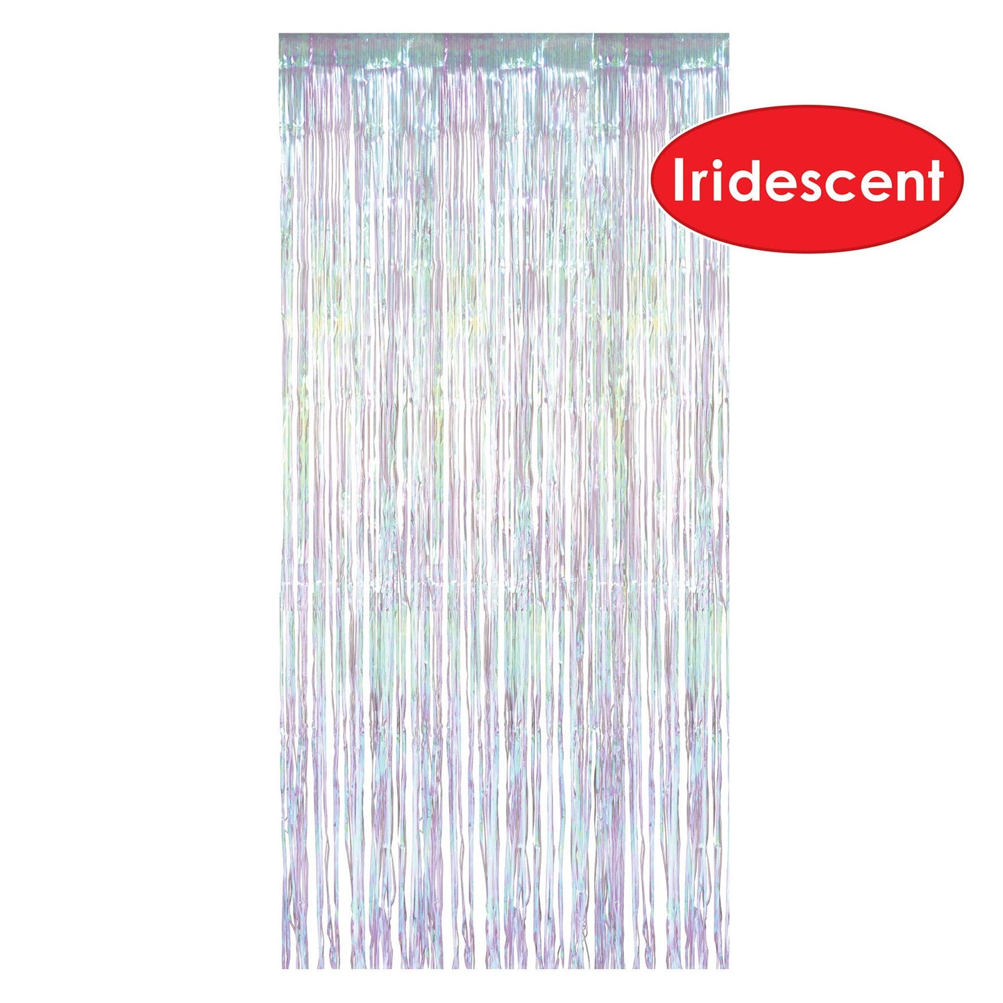 1-Ply Iridescent Fringe Curtain,8' x 3'