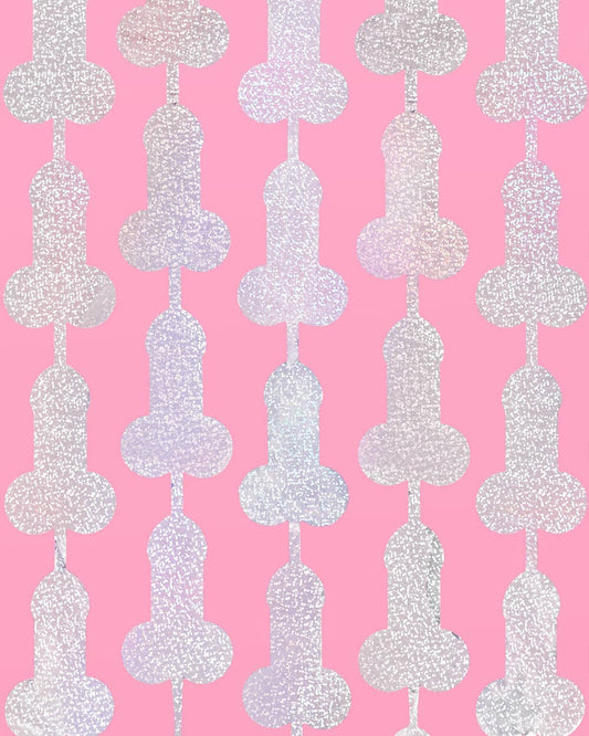 Bachelorette Party Penis Foil Curtain,Bridal Shower Supplies