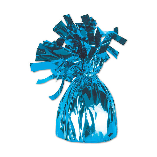 Metallic Wrapped Balloon Weight, Light Blue, 6 oz