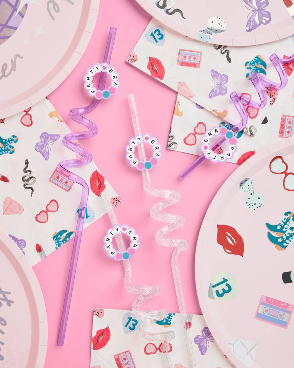 Party Era Straws - 12 reusable straws, Eras party