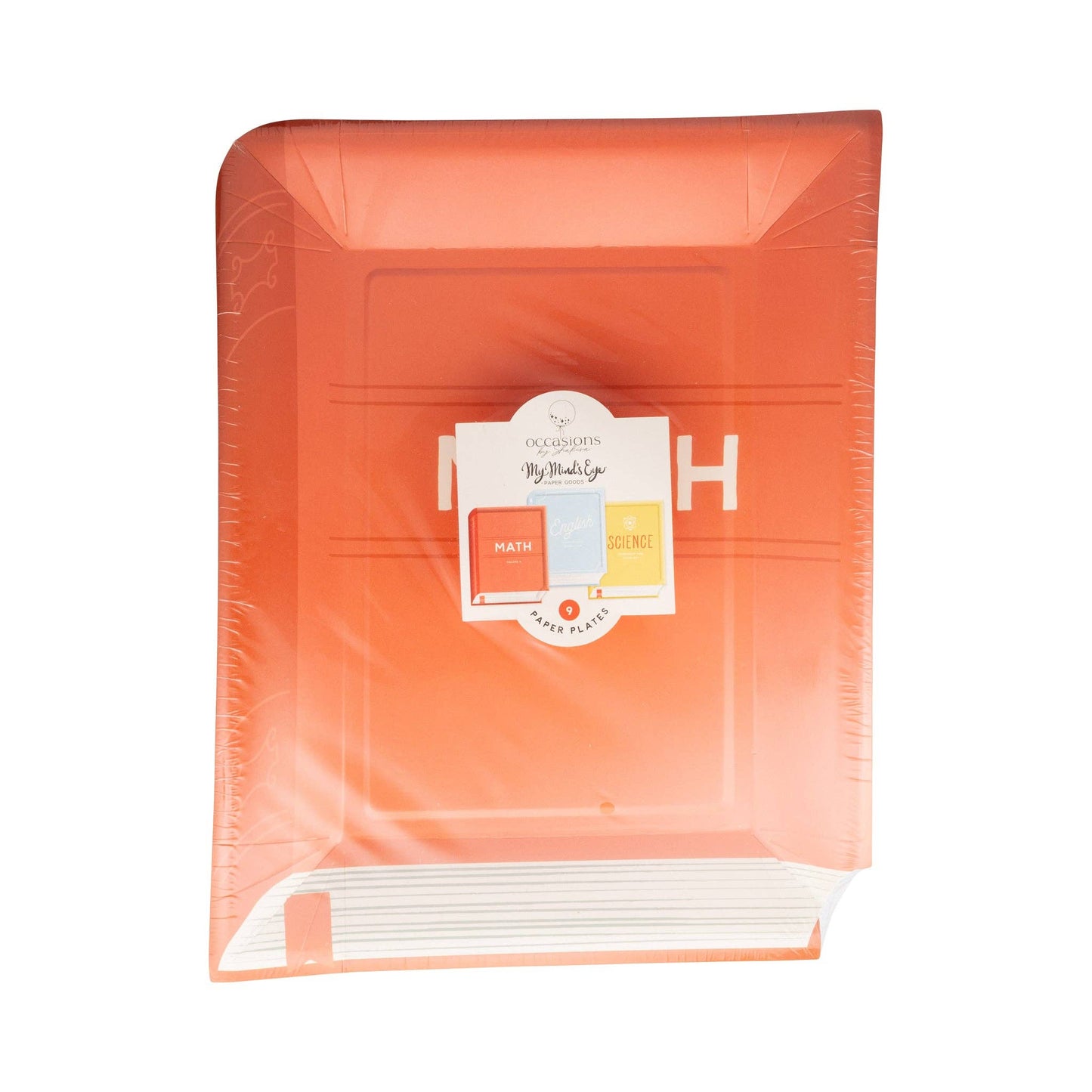 BTS1143 - Occasions Text Books Shaped Paper Plate Set