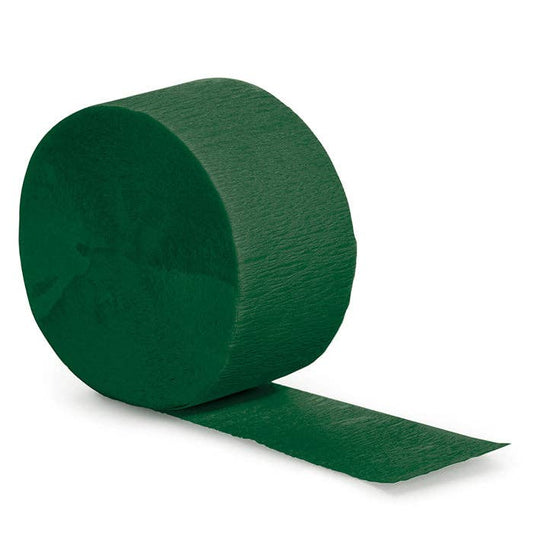 Hunter Green Crepe Streamer 81 ft, 1/Pkg
