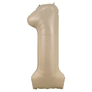 34" Caramel Number 1 Airise Balloon NO HELIUM