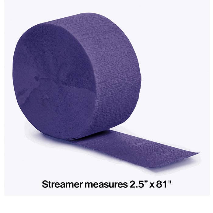 Purple Crepe Streamer 81 ft, 1/Pkg