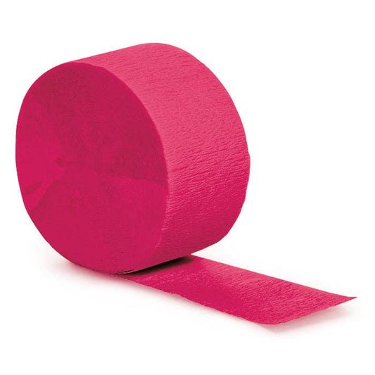 Hot Magenta Crepe Streamer 81 ft, 1/Pkg