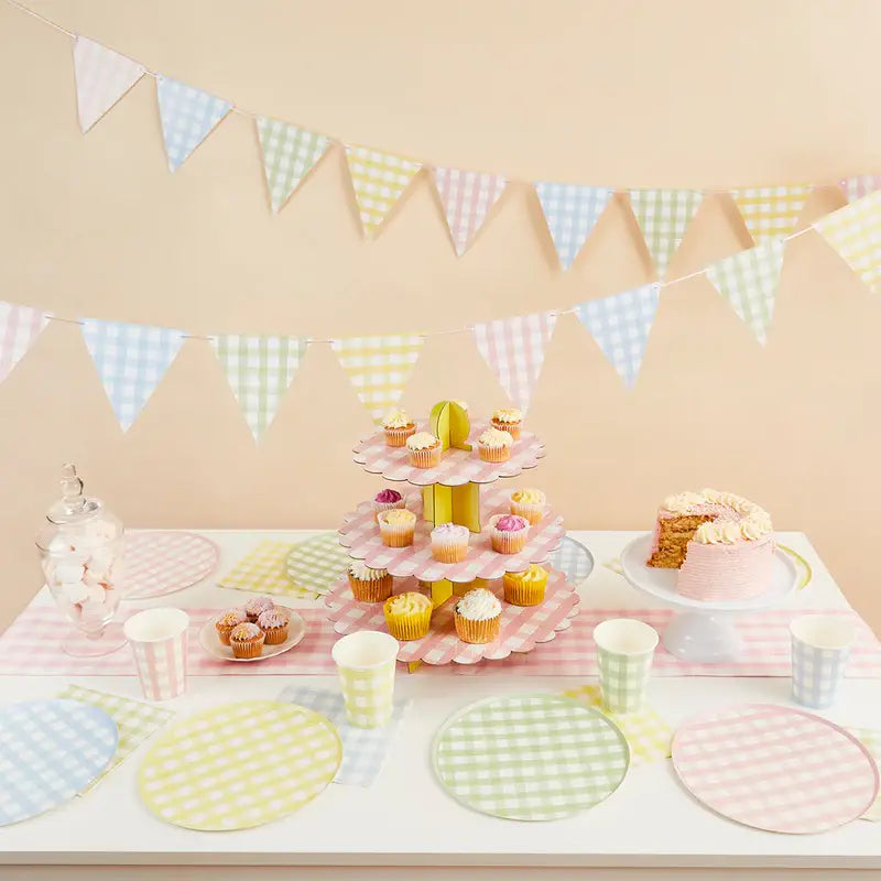 Gingham Paper Bunting 2.5M