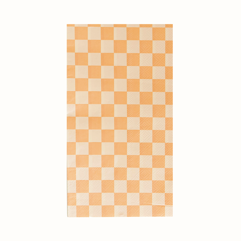 Check It! Peaches N’ Cream Check Guest Napkins