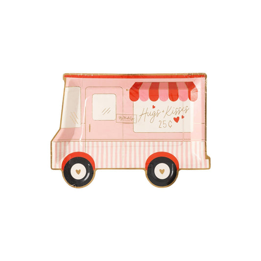 Valentine Truck Shaped Disposable Plate