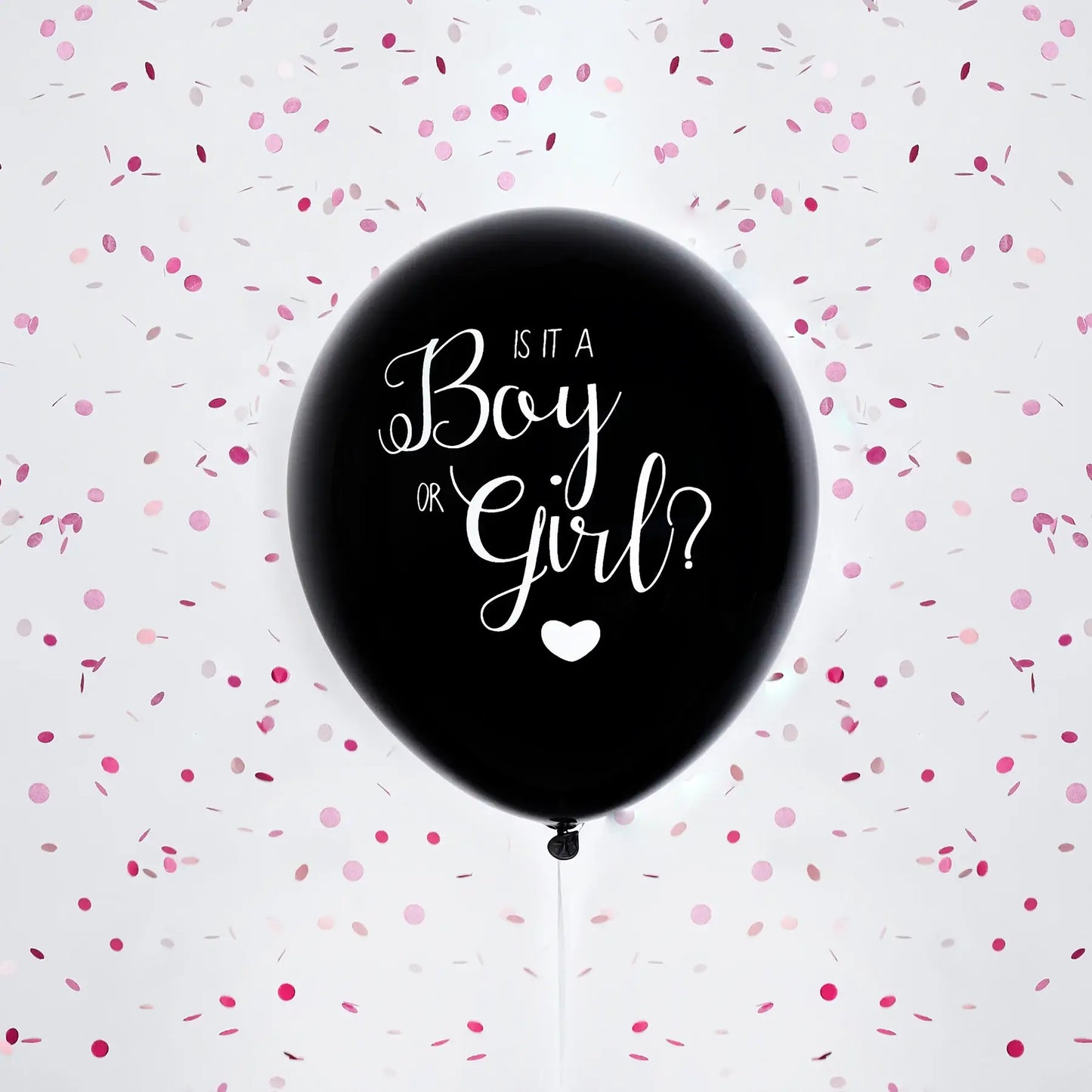 Black Gender Reveal 18" Latex Balloon - Version 2 - 1 Pack NO HELIUM