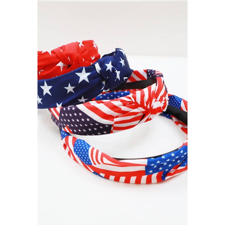 4-Kinds American Patriotic Knotted Headband