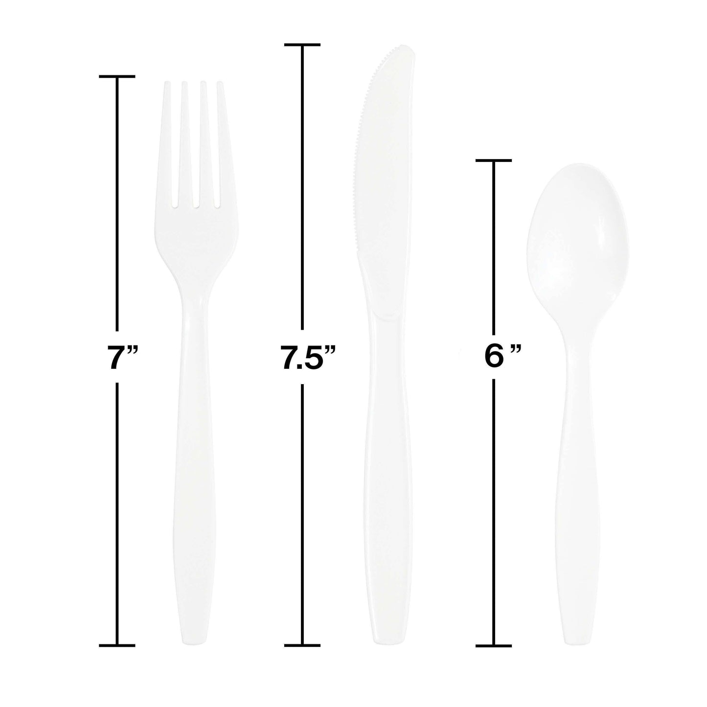 White Assorted Cutlery, 24/Pkg
