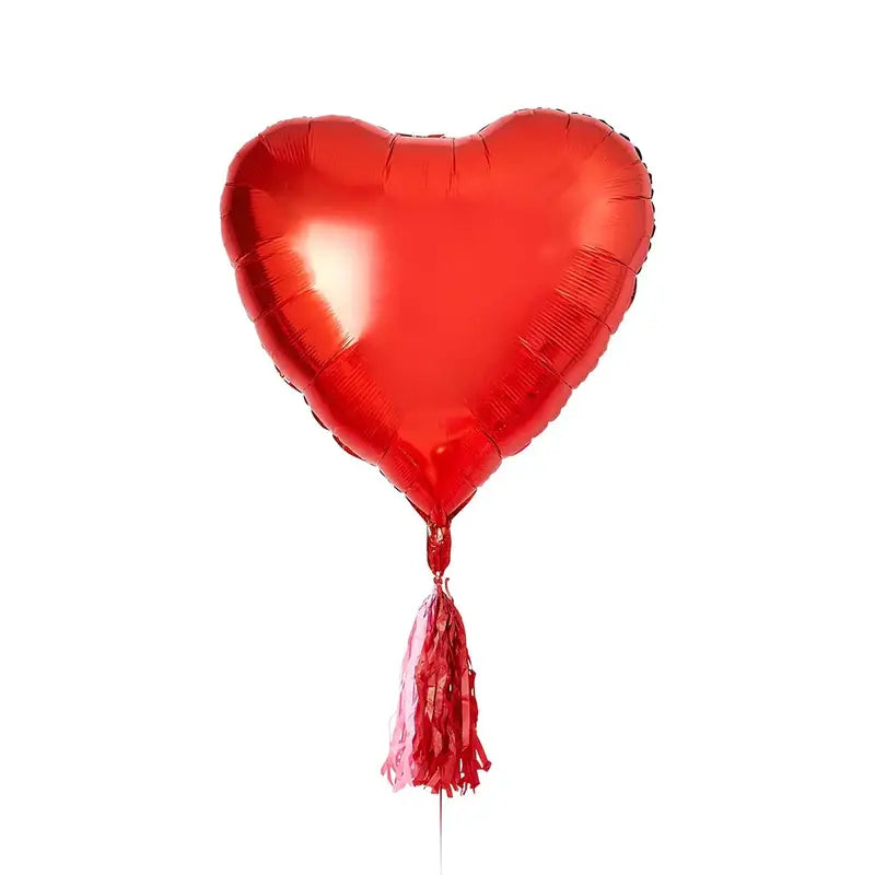 32" Giant Heart Foil Balloon With Tassels