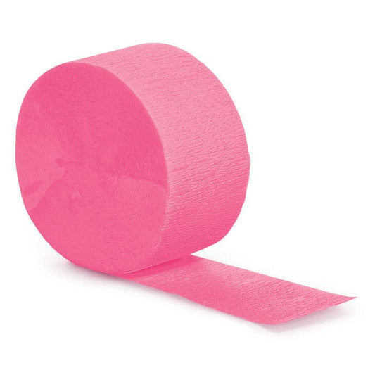Candy Pink Crepe Streamer 81 ft, 1/Pkg