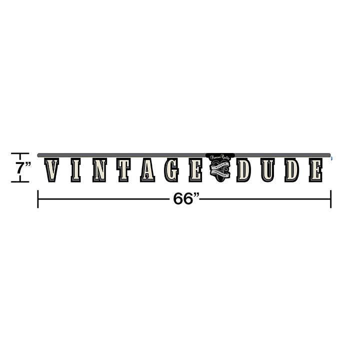 Vintage Dude Party Banner, 1/Pkg