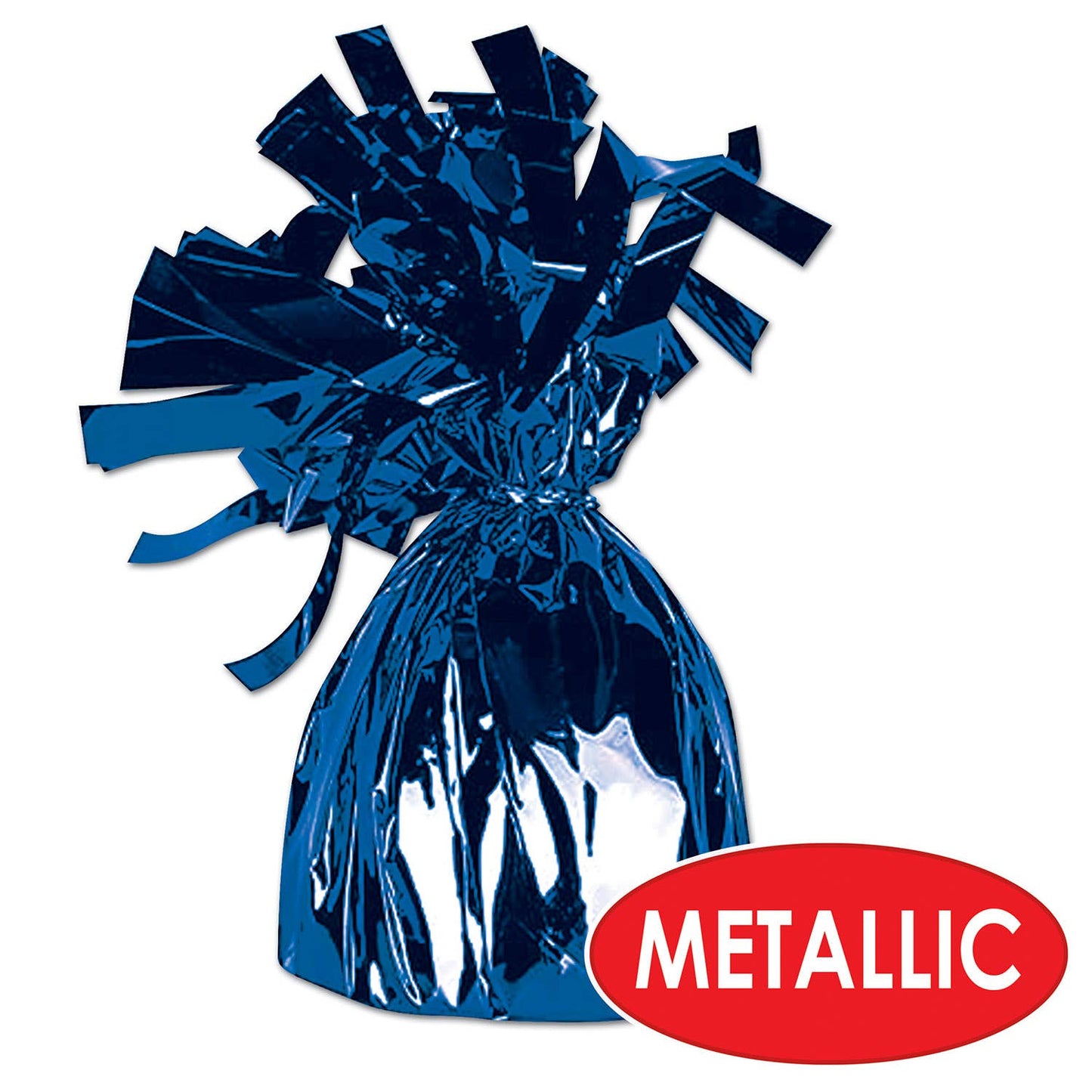 Metallic Wrapped Balloon Weight - Blue, 6 oz
