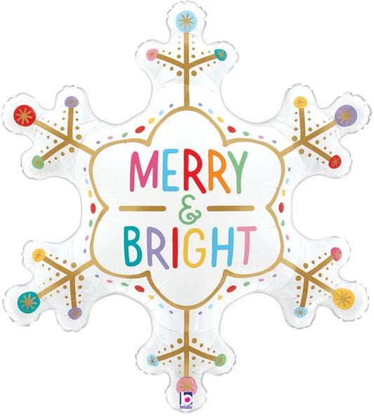 31" MERRY AND BRIGHT SNOWFLAKE