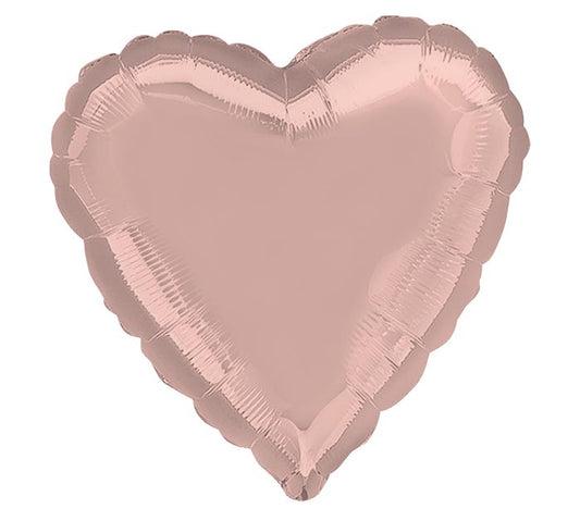 17" METALLIC PEARL PASTEL PINK HEART