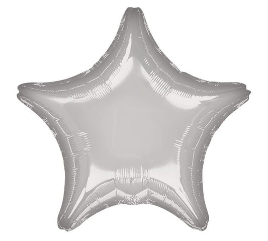 19" METALLIC SILVER STAR SHAPE