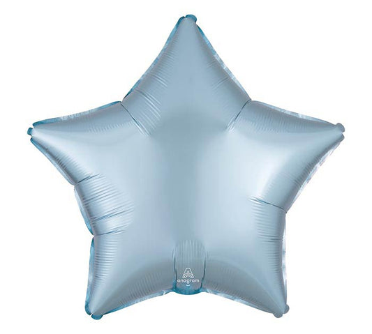 19"SOLID PASTEL BLUE SATIN LUXE STAR