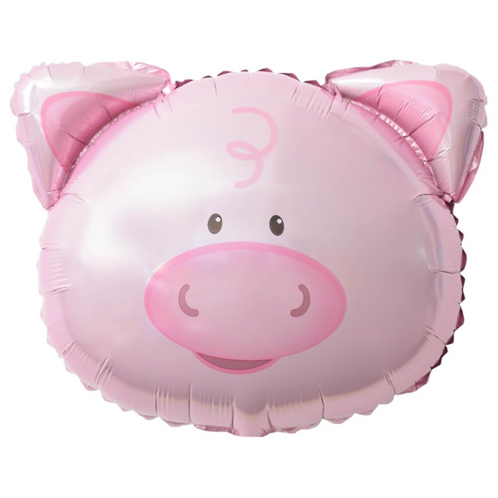 18" Pig Head Balloon NO HELIUM