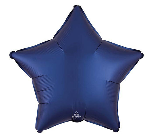 19" SOLID NAVY SATIN LUXE STAR BALLOON