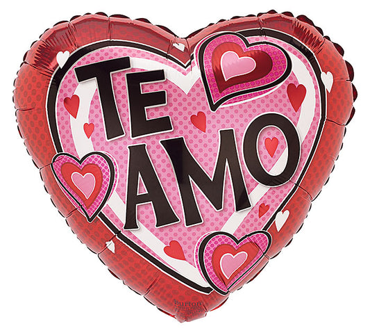 17" SPANISH HEART SHAPED TE AMO BALLOON