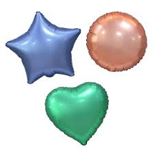 Mylar Stars, Hearts and Rounds