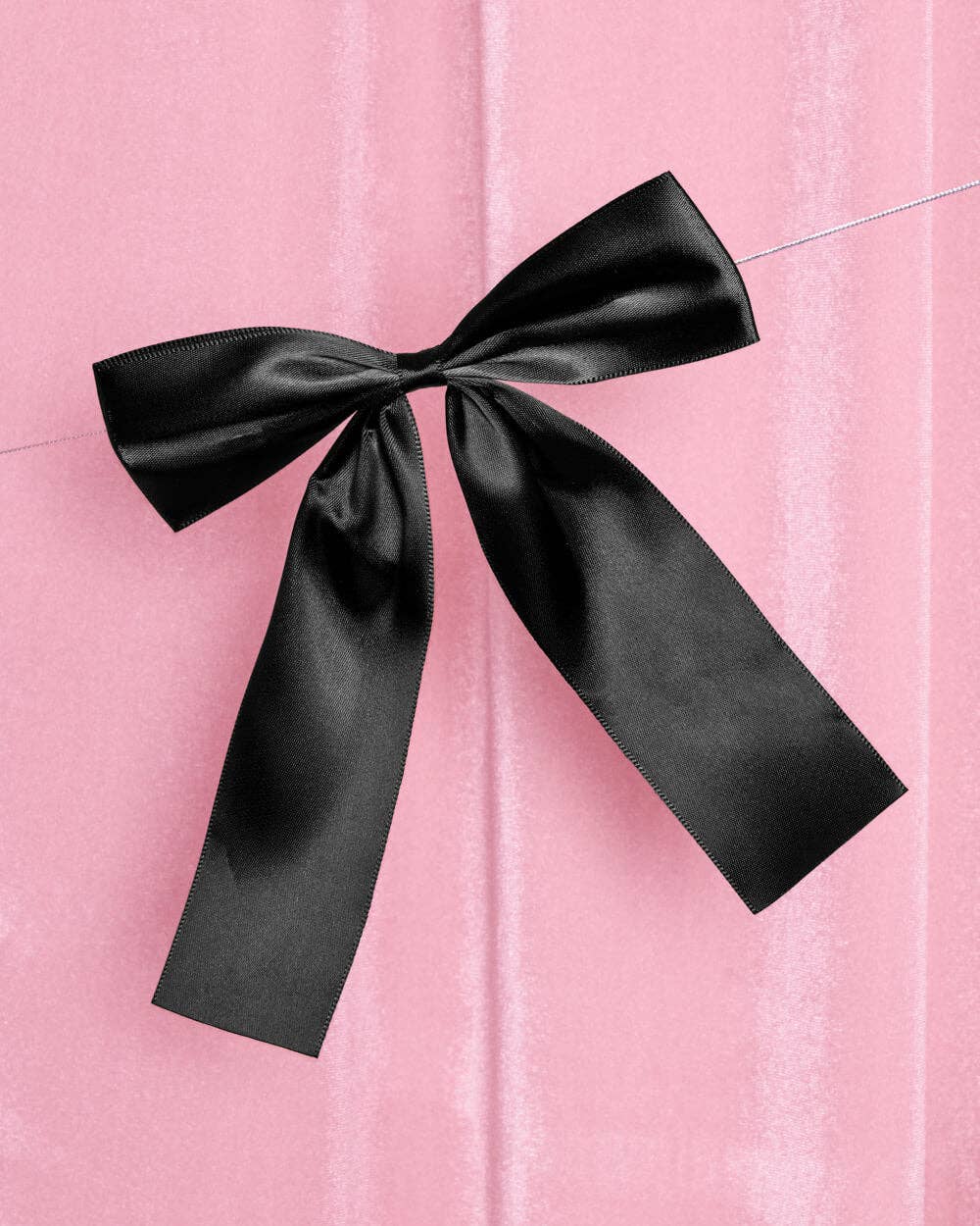 Happy Birthday Black Bow Banner