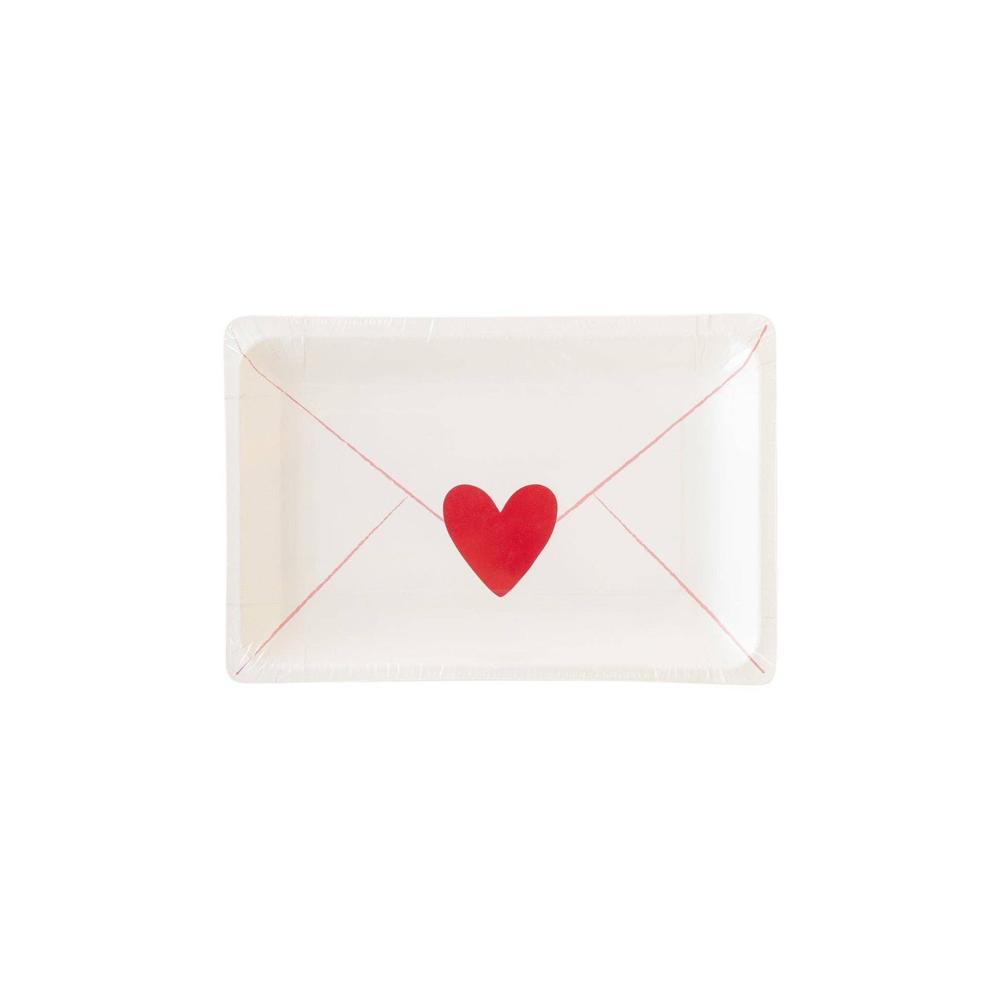 PLPL102 - Love Letter Shaped Paper Plate