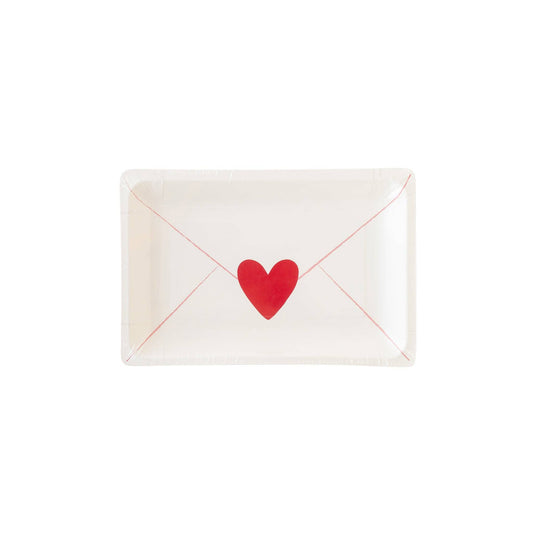PLPL102 - Love Letter Shaped Paper Plate