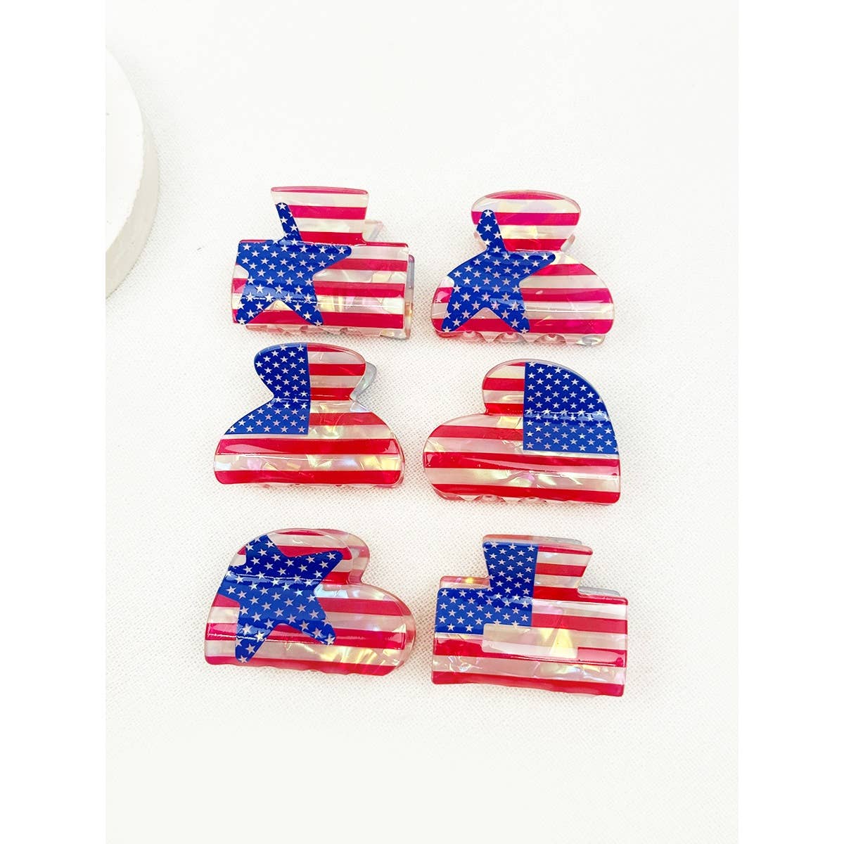 Mini 4th of July Hair Claw Clips