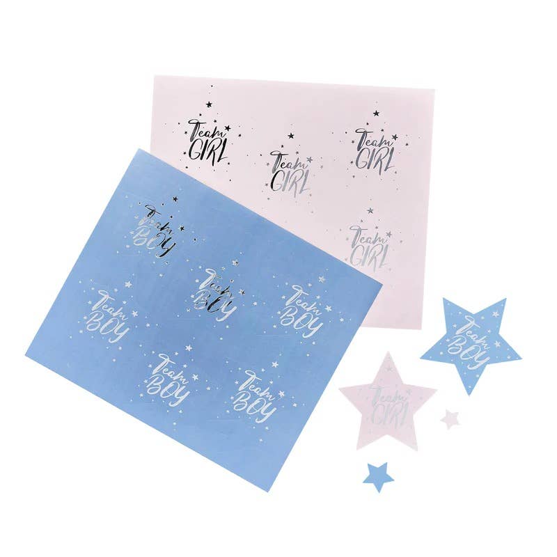 Team Boy & Team Girl Stickers 24 Pack