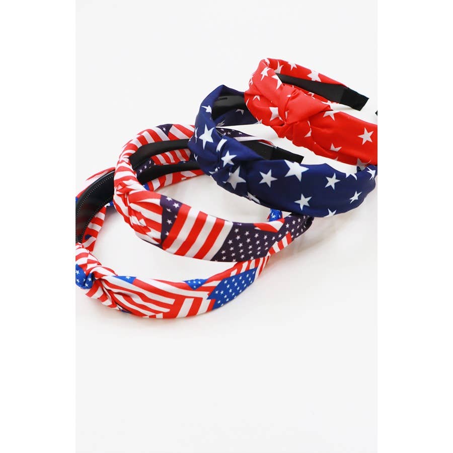 4-Kinds American Patriotic Knotted Headband