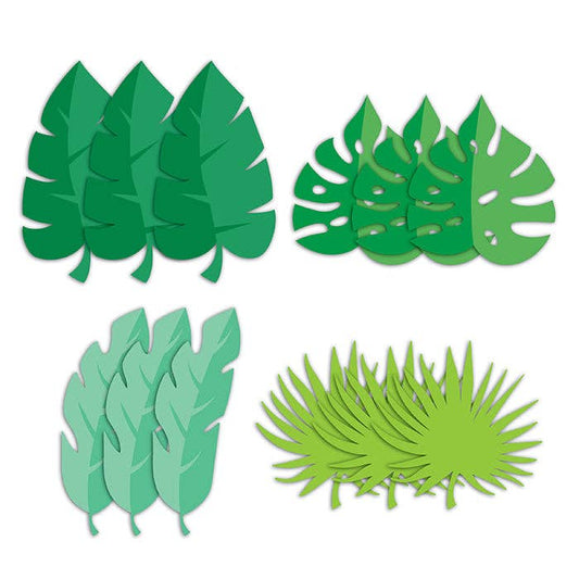 Jungle Leaf Cutouts, 12/Pkg